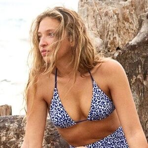 NWT Lemlem animal print bikini top